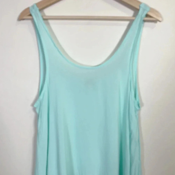 FREE PEOPLE INTIMATELY | LACE TRIM  HANDKERCHIEF HEM TANK IN MINT COLOR - Picture 3 of 15